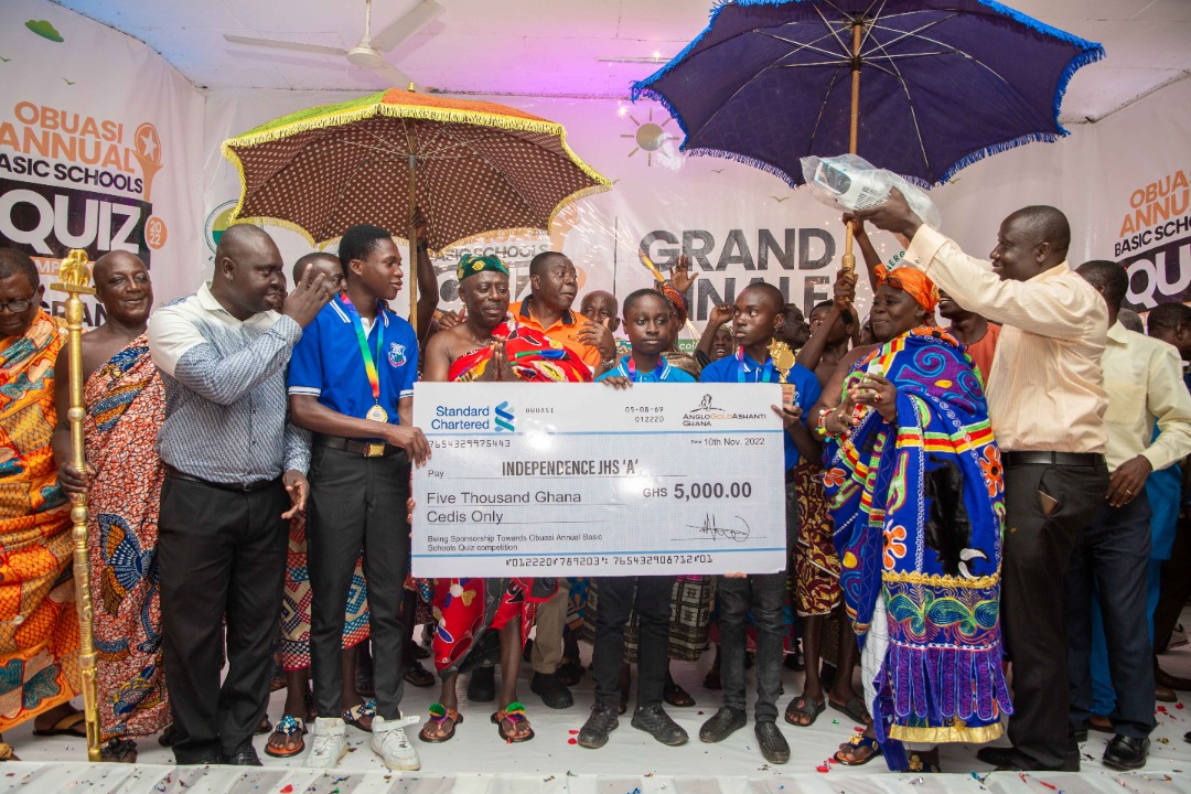 Independence JHS wins Obuasi Basic Schools quiz